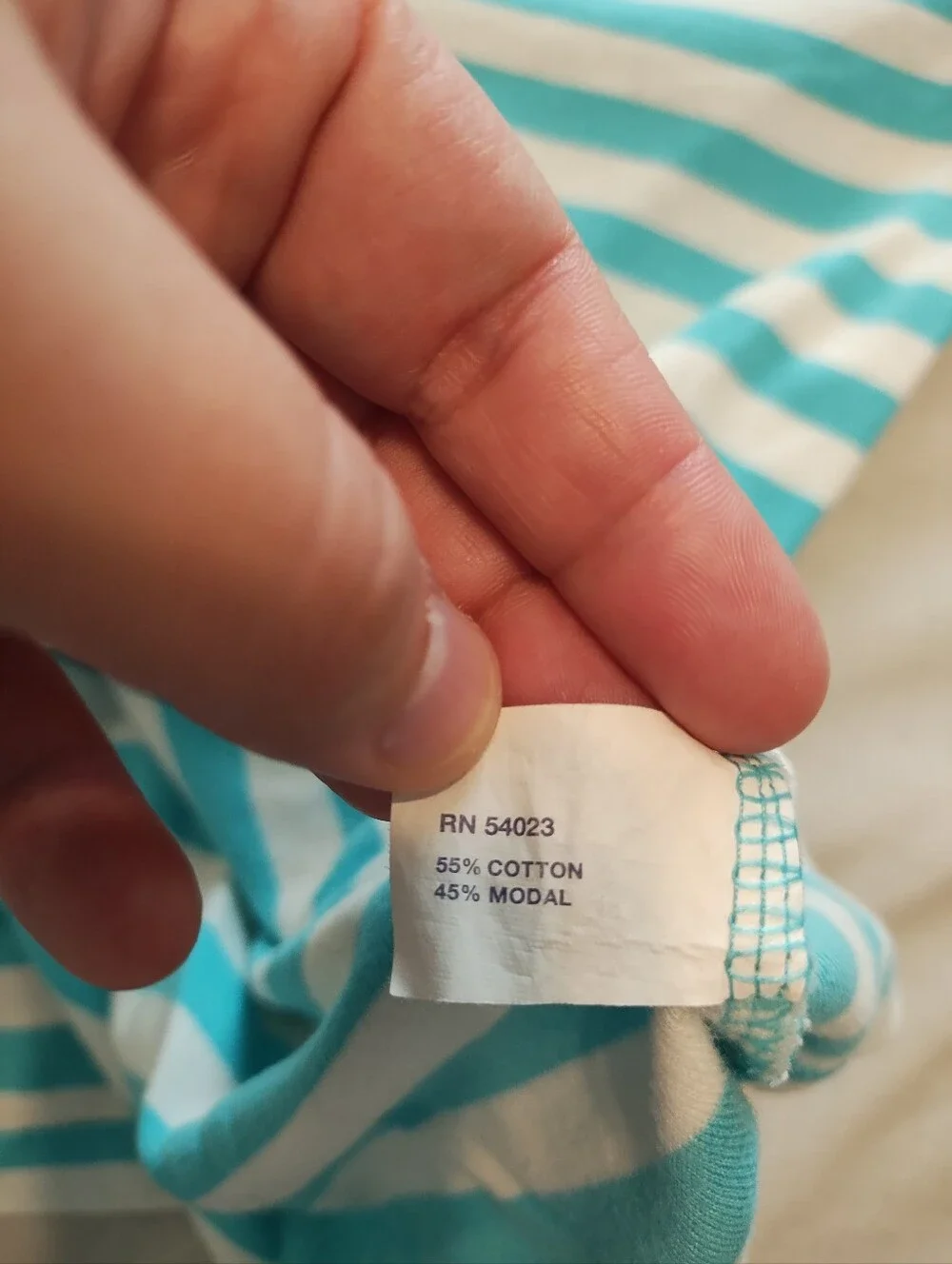 Vintage Gap Blue & White Striped V-Neck Tee